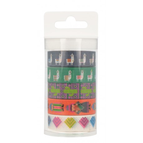 Pack 5 washi tapes Alpaca family Artemio